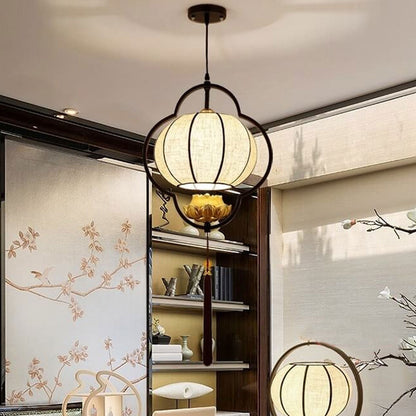 Chinese Retro Light Luxury Wrought Iron 1-light Pendant Light