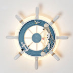Lumendat Cartoon Creative Rudder Resin LED Kids Wall Sconce Lamp Lumendat