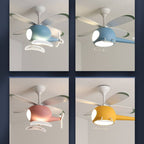 Lumendat Simple Cartoon Aircraft LED Downrods Ceiling Fan Light Lumendat