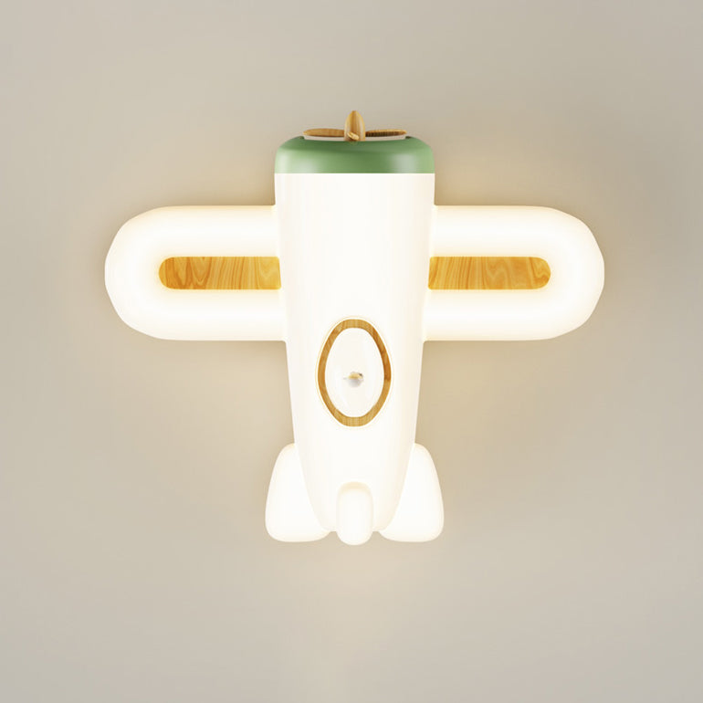 Lumendat Modern Simplicity Kids Iron PE Plane LED Flush Mount Ceiling Light For Bedroom Lumendat