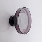Contemporary Scandinavian Round Hardware Glass LED Semi-Flush Mount Ceiling Light For Living Room