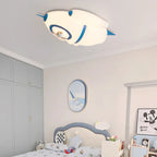 Lumendat Contemporary Creative Kids Rocket Iron Plastic LED Flush Mount Ceiling Light For Bedroom Lumendat