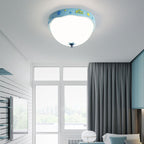 Lumendat Contemporary Creative Acrylic Cartoon Semicircle LED Flush Mount Ceiling Light For Bedroom Lumendat