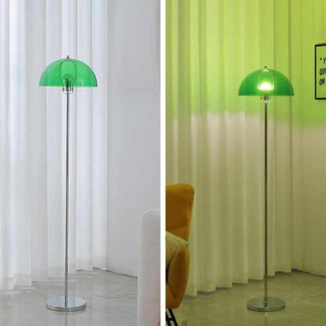Nordic Vintage Acrylic Clear Dome 1-Light Standing Floor Lamp Lumendat