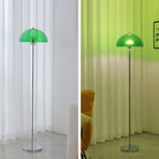 Nordic Vintage Acrylic Clear Dome 1-Light Standing Floor Lamp Lumendat