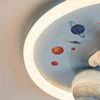 Lumendat Cartoon Creative Space Astronaut Resin LED Flush Mount Ceiling Light Lumendat
