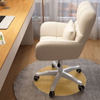 Modern Minimalist Square Back Velvet Cotton Nylon Desk Chair Backrest Armrest For Home Office DFM-F