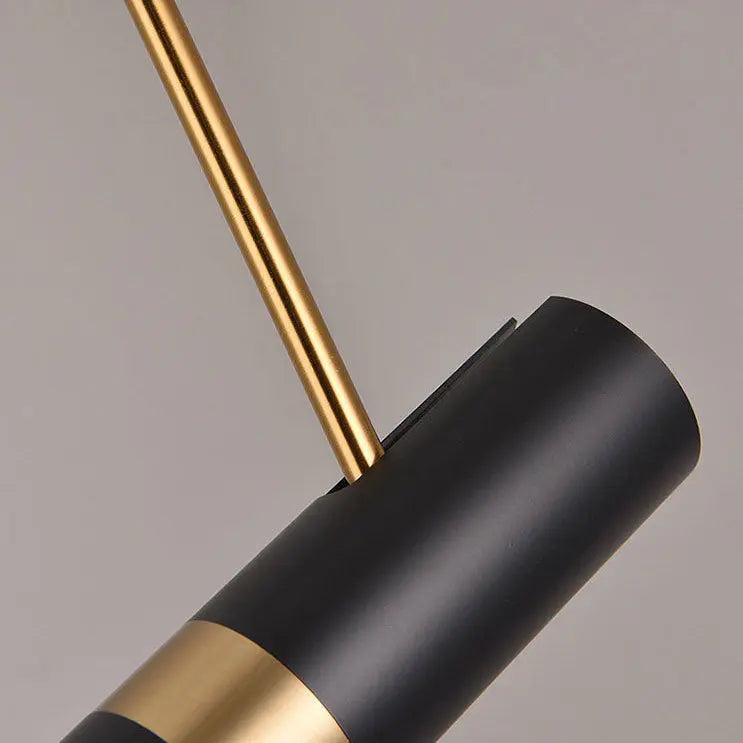 Contemporary Nordic Simplicity Metal Long Barrel 1-light Pendant Light for Bedroom BulbSquare