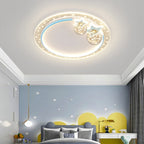 Lumendat Contemporary Creative Kids Round Orb Stars Hardware Acrylic LED Flush Mount Ceiling Light For Bedroom Lumendat