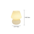 Modern Minimalist Striped Mushroom Glass 1-Light Table Lamp Lumendat