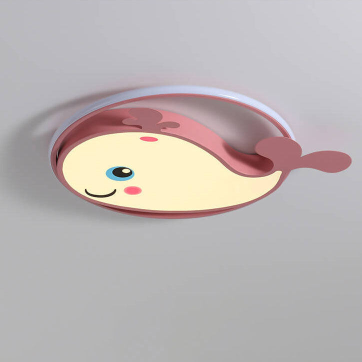 Lumendat Cartoon Creative Dolphin Circle LED Kids Flush Mount Ceiling Light Lumendat