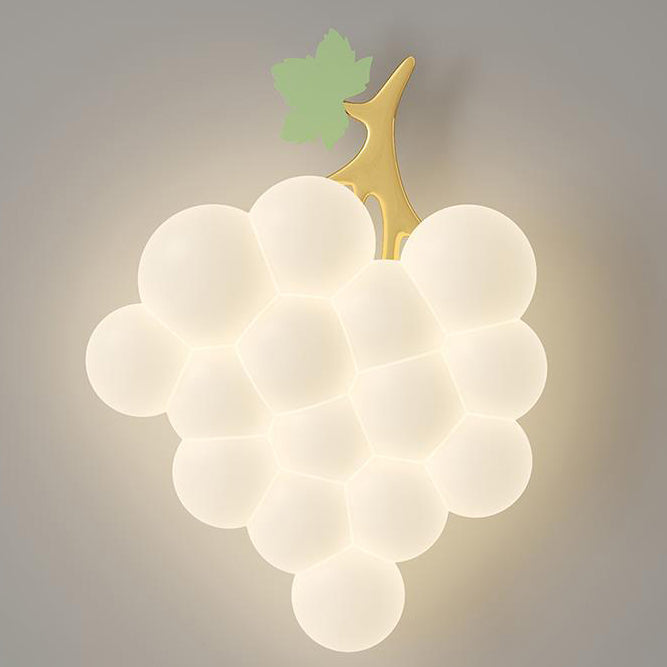 Lumendat Contemporary Creative Kids Grape Iron Plastic LED Flush Mount Ceiling Light For Bedroom Lumendat