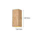 Retro Wabi-sabi Square Column Hand Sculpted LED Wall Sconce Lamp