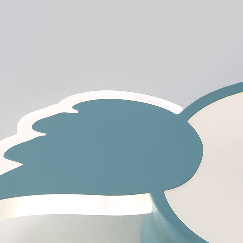 Lumendat Contemporary Creative Kids Love Wings Iron Aluminum Acrylic Silicone LED Flush Mount Ceiling Light For Bedroom Lumendat