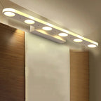 Modern Simple White Long Oval Acrylic Vanity Light 4/6 Light Wall Sconce Lamp Lumendat