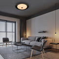Contemporary Scandinavian Round Aluminum Acrylic Copper LED Semi-Flush Mount Ceiling Light For Living Room