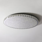 Modern Luxury Stainless Steel Crystal Round Square Rectangular LED Flush Mount Ceiling Light For Living Room Lumendat