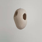 Japanese Wabi-sabi Resin Geometric Circle 1-light Pendant Light BulbSquare