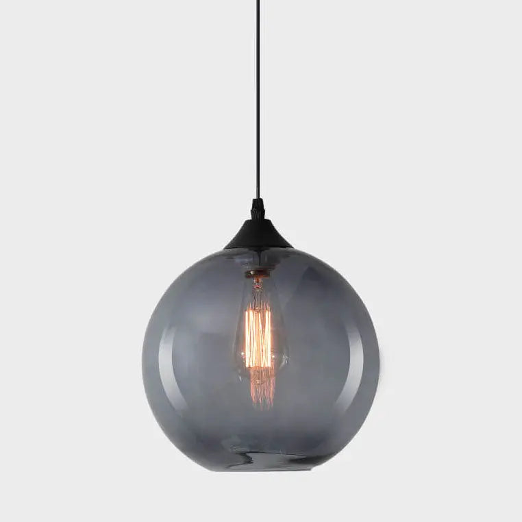 Nordic Minimalist Stained Round Glass 1-light Pendant Light Lumendat