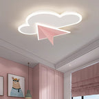 Lumendat Modern Art Deco Kids Iron Acrylic Cloud Plane LED Flush Mount Ceiling Light For Bedroom Lumendat