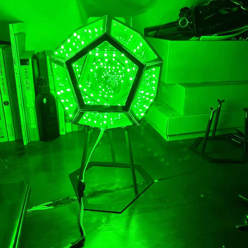 Infinity Dodecahedron LED Night Light Art Table Lamp Lumendat