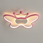 Lumendat Contemporary Nordic Kids Iron Aluminum Silica Acrylic Butterfly LED Flush Mount Ceiling Light For Bedroom Lumendat