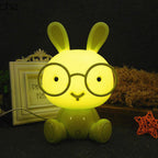 Creative Cartoon Rabbit with Glasses USB LED Night Light Table Lamp Lumendat