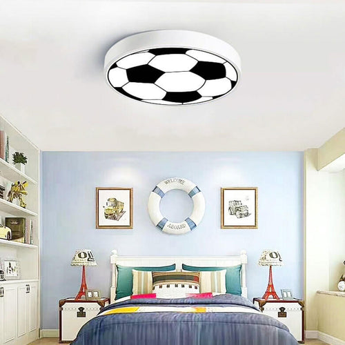 Cartoon Creative Round Football LED Kids Flush Mount Ceiling Light Lumendat