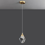 Modern Luxury Sparkling Crystal Stone Iron LED Pendant Light for Living Room BulbSquare