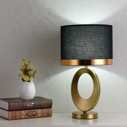 Modern Luxury Fabric Ring Base 1-Light Table Lamp Lumendat