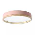 Simple Macaron Round Acrylic LED Flush Mount Ceiling Light BulbSquare