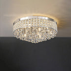 Modern Luxury Round Iron Crystal Beads 6/9-Light Flush Mount Ceiling Light For Living Room Lumendat