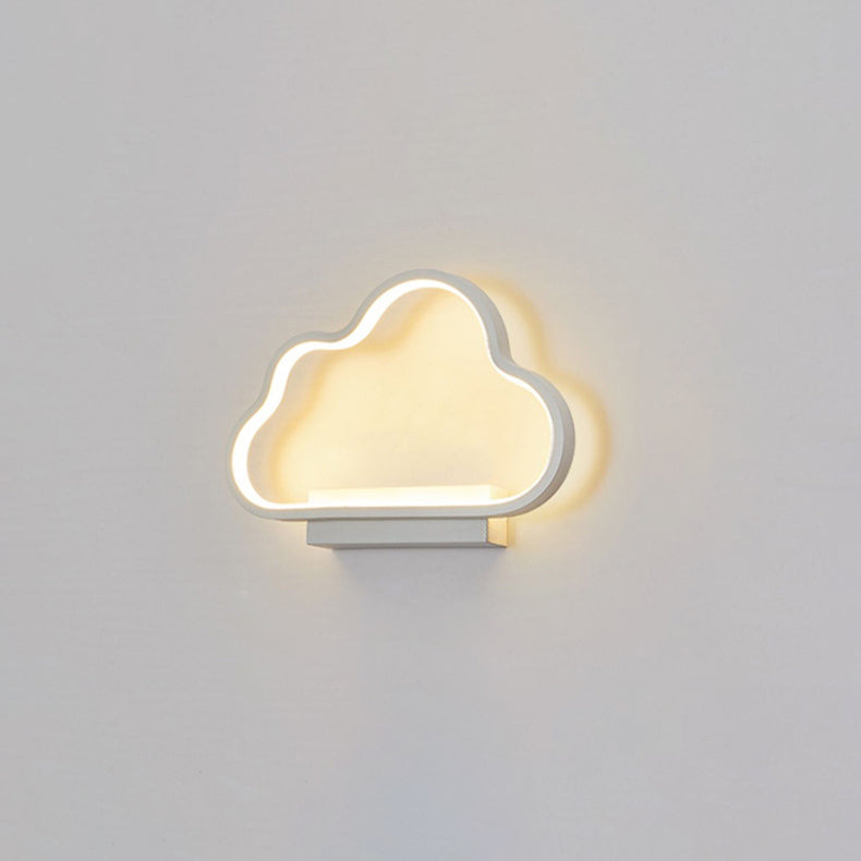 Lumendat Contemporary Simplicity Aluminum Cloud Frame Silicone Strip LED Kids Wall Sconce Lamp For Bedroom Lumendat