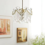 French Light Luxury Hardware Glass 1-Light Pendant Light