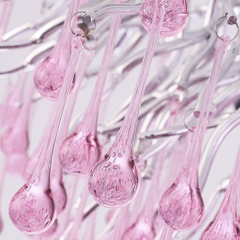 Modern Luxury Crystal Glass Aluminum Branch Water Drop 6/8/10/14 Chandeliers for Dining Room
