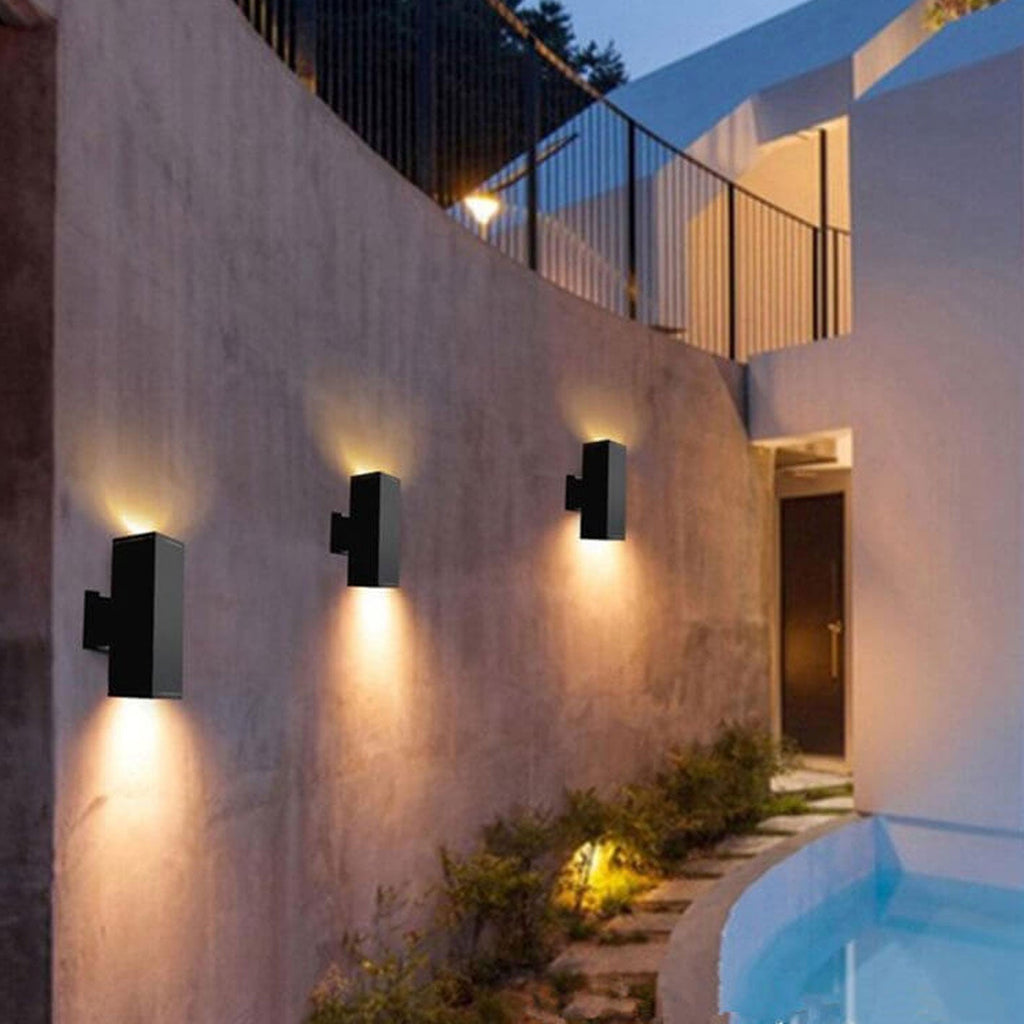 Modern Minimalist Square Column LED Luminous Outdoor Waterproof Wall Sconce Lamp Lumendat