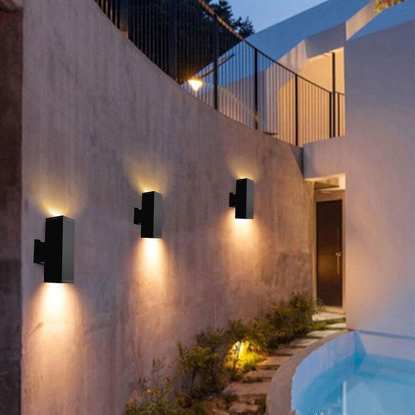 Modern Minimalist Square Column LED Luminous Outdoor Waterproof Wall Sconce Lamp Lumendat