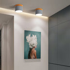 Scandinavian Macaroon Solid Color Log LED Flush Mount Ceiling Light BulbSquare