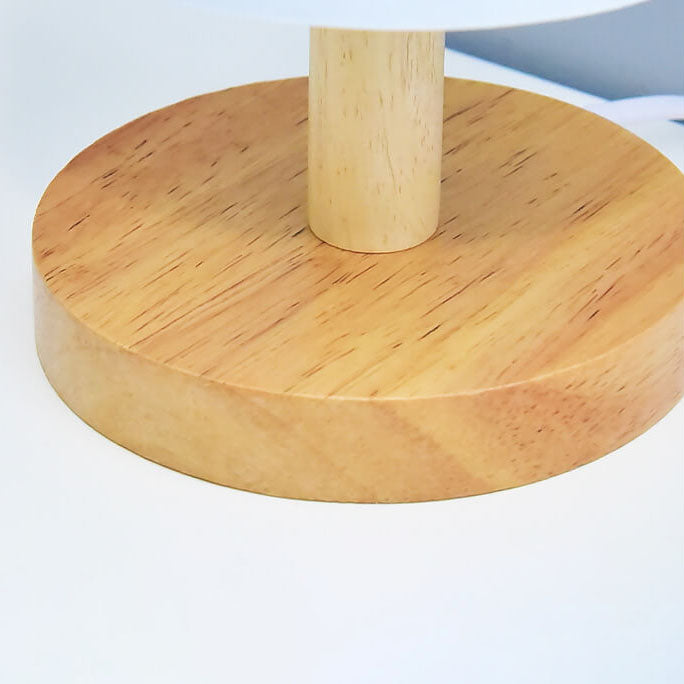 Modern Minimalist Fabric Column Landscape Wood LED Table Lamp Lumendat