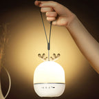 Lumendat Contemporary Creative Kids Projectable Round Rabbit Deer ABS LED Table Lamp For Bedroom Lumendat