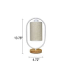 Nordic Linen White Ring 1-Light Dimmable Table Lamp Lumendat