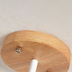 Modern Japanese Minimalist Log Bird Round 1-Light Semi-Flush Mount Ceiling Light Lumendat
