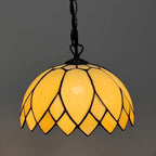 Tiffany European Style Milk White Glass Dome 1-light Pendant Light BulbSquare