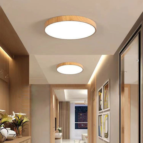 Contemporary Scandinavian Round Pvc Iron LED Flush Mount Ceiling Light for Bedroom