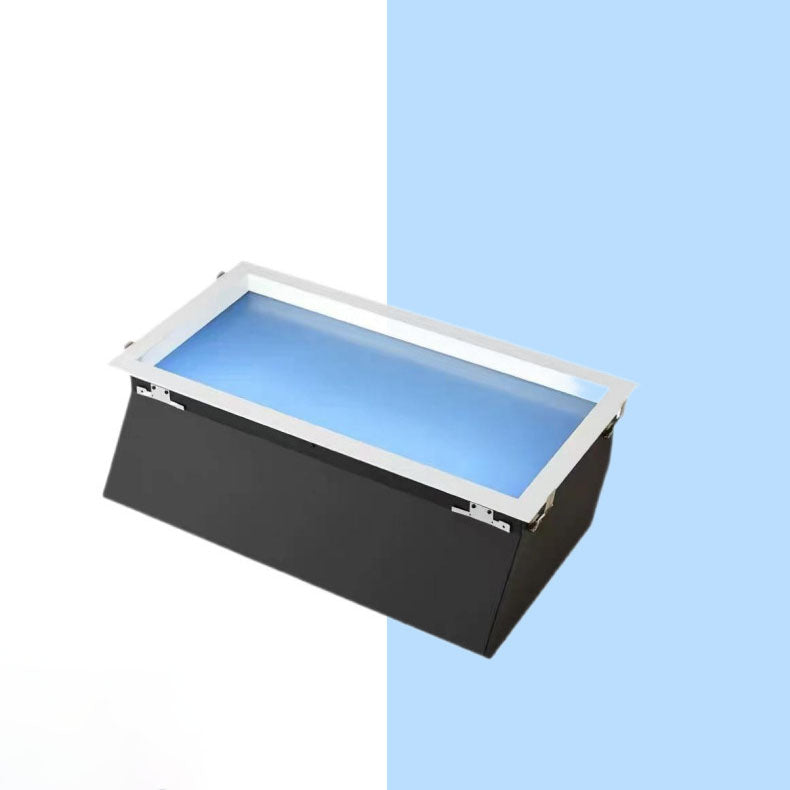 Modern Minimalist Smart Blue Sky Metal LED Flush Mount Ceiling Light for Living Room BulbSquare