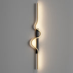 Modern Minimalist Aluminum Corrugated Strip Iron Frame LED Wall Sconce Lamp For Bedroom Lumendat