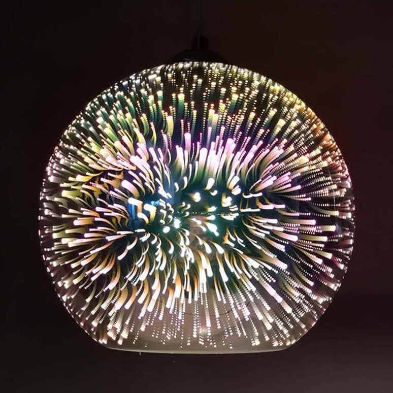 Modern Creative 3d Colorful Fireworks Glass Dome 2/3 Light Island Light Chandelier
