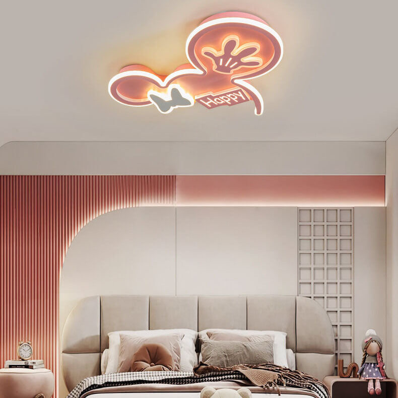 Lumendat Cartoon Creative Minnie LED Kids Flush Mount Ceiling Light Lumendat