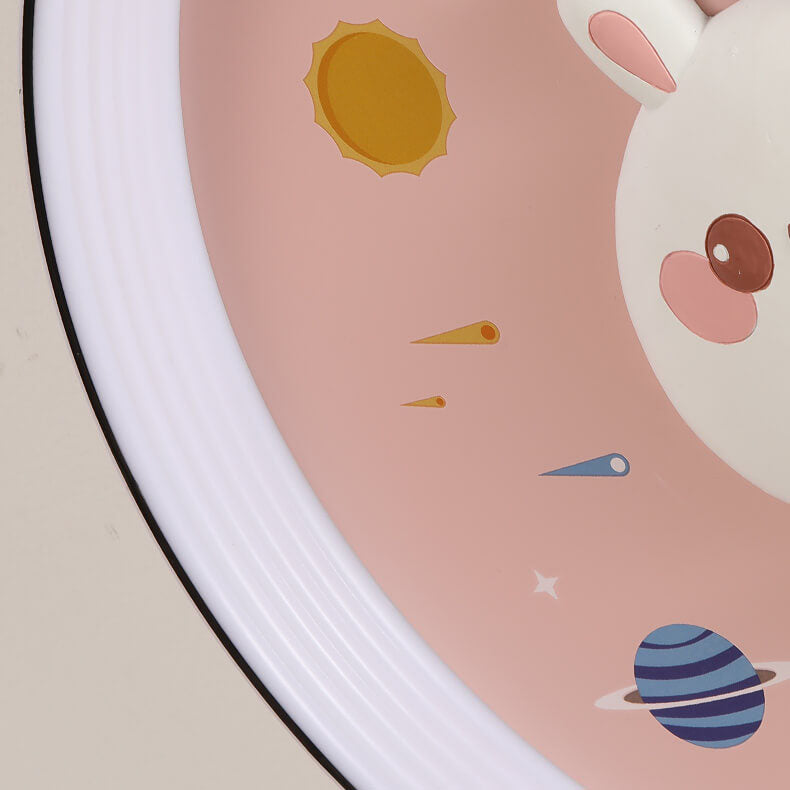Lumendat Modern Cartoon Rabbit Children's Iron LED Flush Mount Ceiling Light Lumendat