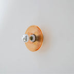 Modern Art Deco Wave Pattern Round Glass 1-Light Wall Sconce Lamp For Bedroom Lumendat